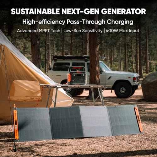 Jackery Solar Generator 1000 v2 with 2x100W Solar Panel,1070Wh Portable Power Station LiFePO4 Battery,1500W AC/100W USB-C Output,1Hr Fast Charge for Outdoor,Off-Grid Living,RV,Emergency - style: E1000v2+100Wx2