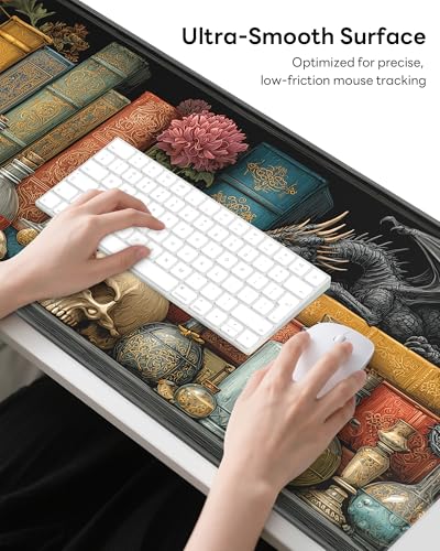Mouse Pad 31.5x15.7in Large Desk Mat Non-Slip for Office - color: Lizard House, size: 31.5" x 15.7"