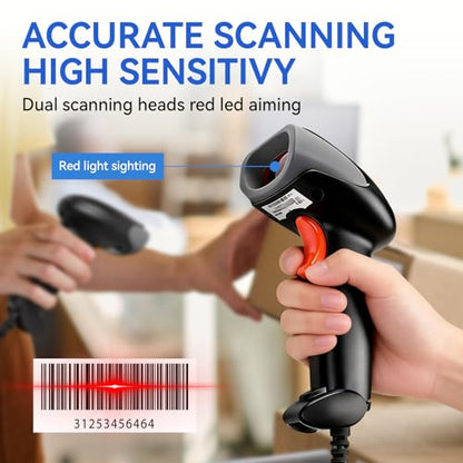 YANZEO USB CCD Barcode Scanner Plug & Play for Office & Warehouse - style: L1100 CCD