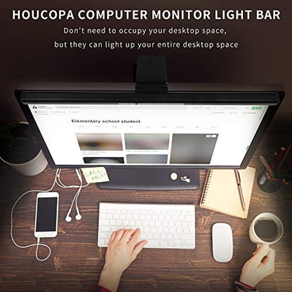 Computer Monitor Light Bar, Screen Light Bar e-Reading LED Task Lamp, Gaming Lights, Touch Stepless Dimming, 3 Color Temperature,USB Powered Monitor Lamps for Desk/Office/Home