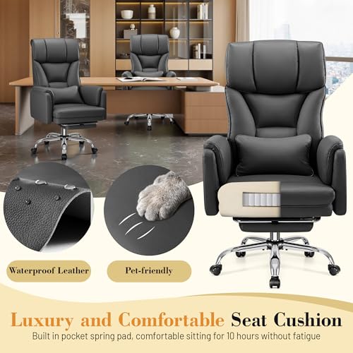 FelixKing Office Chair, Flip Armrests for Pets Criss Cross Legged, Black - color: Black