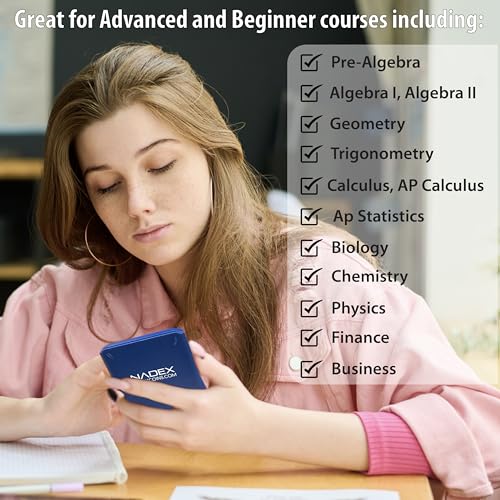Scientific Calculator with Graphing, Includes Carrying Case, for College and High School Students, Calculus, Algebra, Geometry, Trigonometry, Statistics, Physics, Chemistry, Silver - color: Silver