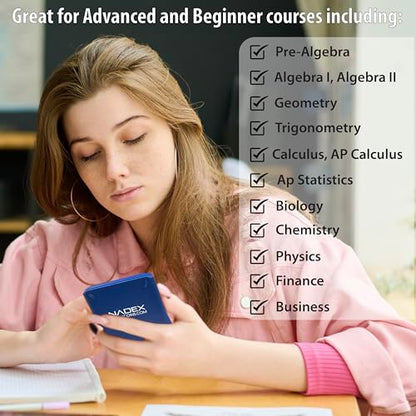 Scientific Calculator with Graphing, Includes Carrying Case, for College and High School Students, Calculus, Algebra, Geometry, Trigonometry, Statistics, Physics, Chemistry, Silver - color: Silver