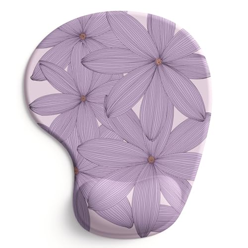 Office Mousepad with Gel Wrist Support - Ergonomic Gaming Desktop Mouse Pad Wrist Rest - Design Gamepad Mat Rubber Base for Laptop Computer -Silicone Non-Slip Special-Textured Surface (17Violet) - color: 17Violet