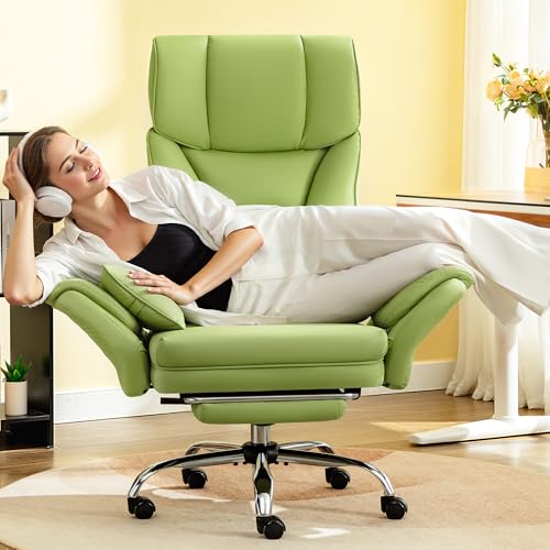 Office Chair, Flip Armrests for Pets Criss Cross Legged,Avocado Green - color: Avocado Green