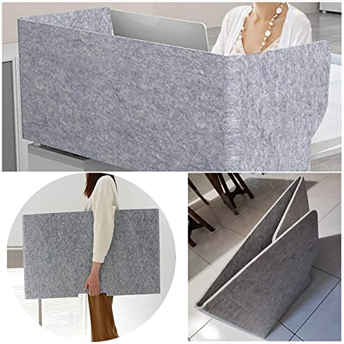 Acoustic Privacy Panels 2 PCS - Freestanding Desk Dividers for Noise Reduction & Visual Distraction Control Foldable Soundproof Cubicle Partition Home Office Use - color: Grays-b, size: 24in/60cm
