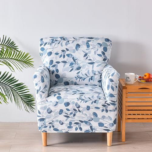 LiveGo Stretch Mid Century Modern Armchair Slipcover 1-Piece Jacquard Accent Chair Covers with Arms Soft Waterproof Chair Slipcovers for Living Room Furniture Protector Office (Color C) - color: Color C