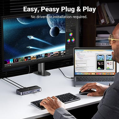UGREEN USB 3.0 Switch 2 Computers Sharing USB C & A Devices, 4 Port USB Switcher Sharing Keyboard and Mouse, Printer/Scanner USB Switch Hub for Two Computers with 2 USB3.0 Cables and Controller - color: Black