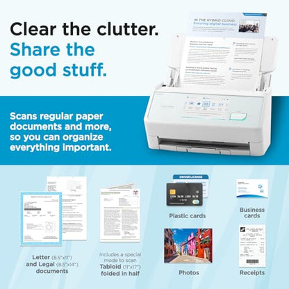 ScanSnap iX2500 Wireless or USB High-Speed Document Scanner, White - color: ScanSnap iX2500 White