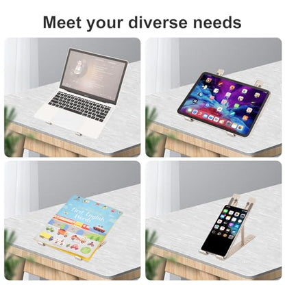 Ergonomic and Foldable Laptop Stand for Desk, Adjustable Riser, Fits All Laptops and Notebooks up to 17,Ultra-Thin,Ventilated Cooling,ABS+Silicone,Starlight. - color: starlight