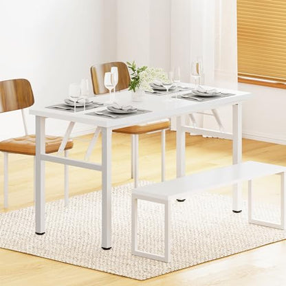 DlandHome 39.4 Inch Small Folding Computer Desk for Home Office, White - color: White + White, size: 39 Inches