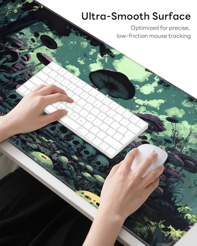 Mouse Pad 31.5x15.7in Large Desk Mat Non-Slip for Office - color: Gloomy Cemetery, size: 31.5" x 15.7"
