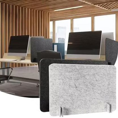 Desk Privacy Panel Desk Divider Privacy Panel Reducing Noise Acoustic Desk Divider Desktop Partition Absorption Performance Easy to, Black and Grey, 40cmx50cm