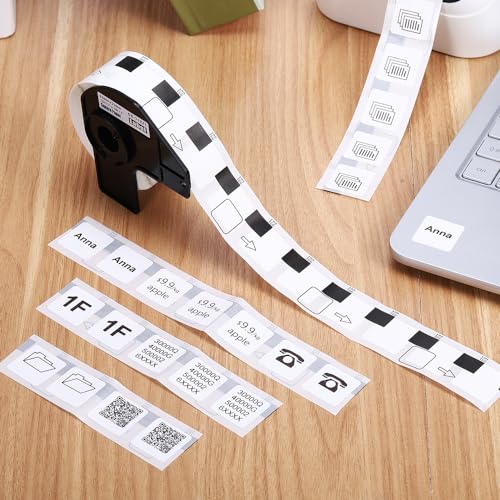 Label KINGDOM Replace for Brother DK-1221 0.9 in Square White Paper Label - size: 0.9 inch x 0.9 inch (1221)