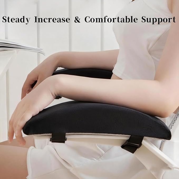 Office Chair Armrest Pads, 2 Pack Memory Foam Arm Rest Covers - Pink | Elbow Pillow Pressure Relief Arm Riser for Desk, Gaming Chair, Wheelchair Armrest Pads - color: Pink