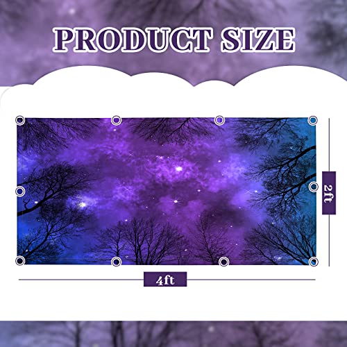 Patelai 4x2 Feet Light Covers for Classroom, Magnetic,Forest Stars | Sky Cloud Print for Office Decor, Drop Ceiling Compatible, 10 Magnets Included, Filters Harsh Fluorescent Lighting - style: Forest Stars