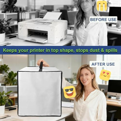 Printer Cover for Brother Work Smart MFC-J1360DW Printer(Silver) | Cover for Brother MFC-J1360DW/MFC-J1010DW Printer, Heavy Duty Waterproof Dustproof Anti-static Printer Protective Cover Case - color: Sliver