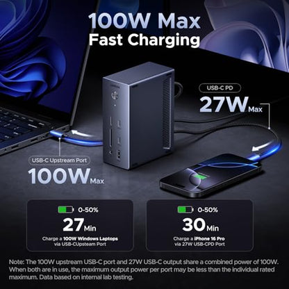 UGREEN USB C Docking Station Triple Monitor, 2xDP+HDMI, Only for Win Host - style: 2DP+HDMI