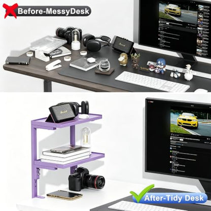 2-Tier Desk Shelf - color: Purple
