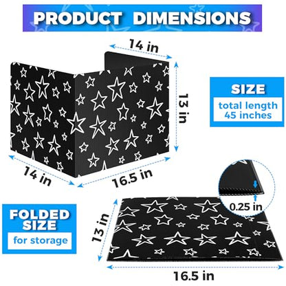 22-Pack Desk Dividers for Students - Star, Durable & Waterproof Plastic Study Carrel Divider, Classroom Folders Teacher Supplies, Easy-to-Clean Plastic Privacy Shield Folder Boards for Student Desks