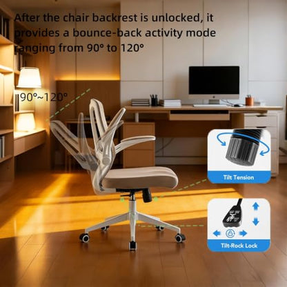 Ergonomic Office Desk Chair High Back Mesh Computer Chair (08beige, Chair) - color: 08beige