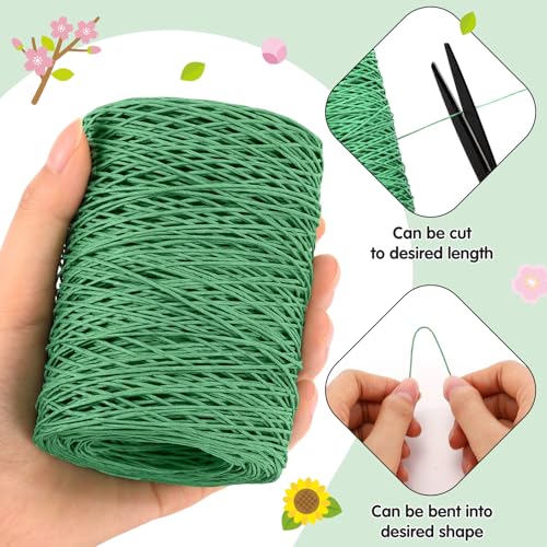 Syhood 673 Feet Floral Vine Bind Wire Rustic Craft Wire, Mint Green - color: Mint Green, size: 673 Feet