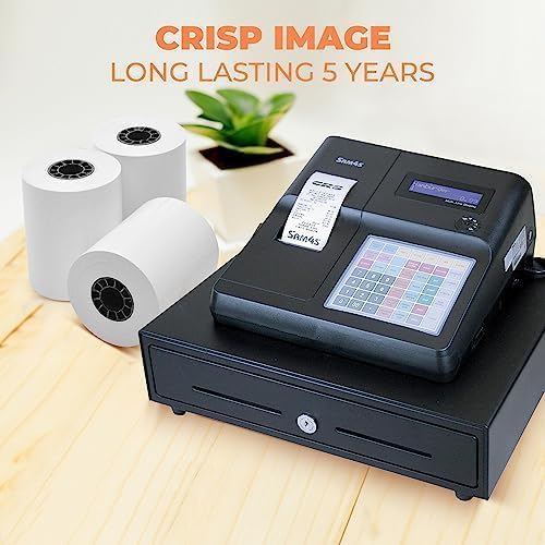 Thermal Credit Card Paper Rolls Printer Paper Receipts 3 1/8" 230' for Popular Credit Card Machines POS and Cash Registers BPA Free 50 Rolls - size: 3-1/8" x 230'