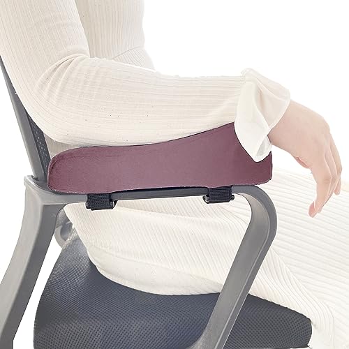 Office Chair Armrest Covers, Set of 2 Comfortable Armrest Elbow Pillow (2 Pink Armrest Pillow)