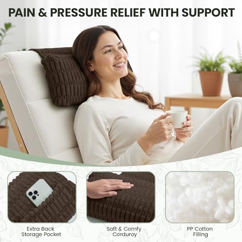 Recliner Pillow, Adjustable Neck Pillow for Recliner - color: Coffee