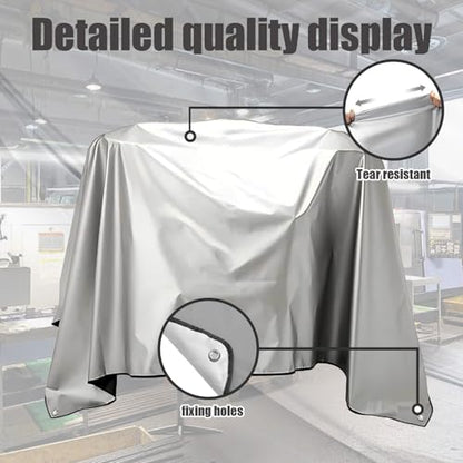 Jumbo Machine Cover, Rust-Proof & Breathable, 27.56"x36.22", Silver/Black - size: 27.56inchx36.22inch