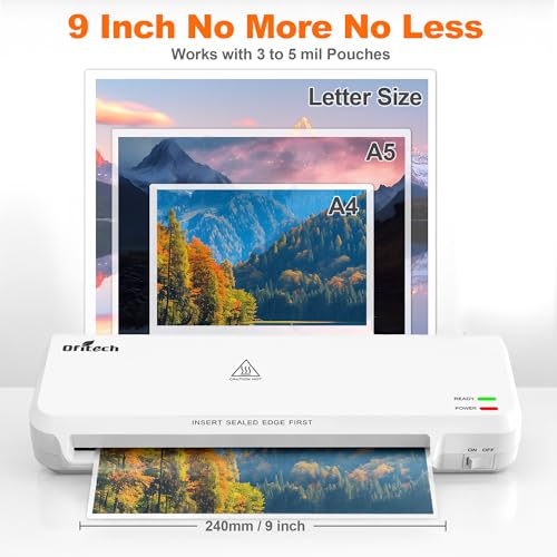 9-inch Laminator with 40 Laminating Sheets - color: White