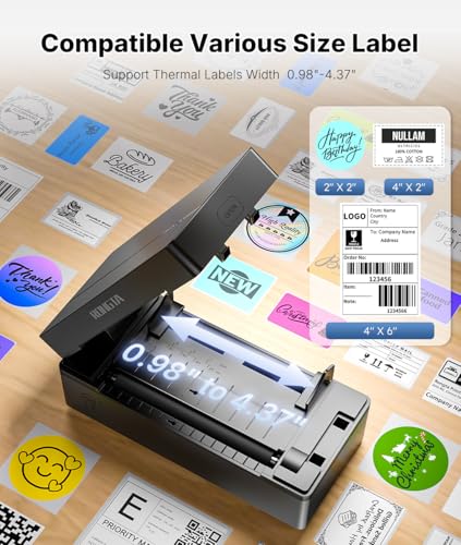 Rongta Bluetooth Thermal Shipping Label Printer, Wireless 4x6 Label Printer for Shipping Packages&Small Business, Compatible Windows/Mac/Android/iOS, RP425