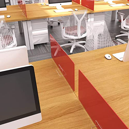 Large Lightweight Student Desk Privacy ShieldsSet of 3 Red Dividers for Teachers Effective Study & Test Focus 30x90cm Classroom Partition Panels - color: Red, size: 30x90cm/11.8x35.4inch