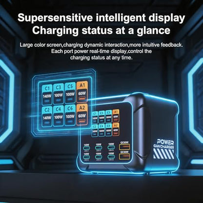 420W USB C Charging Station with TFT Display