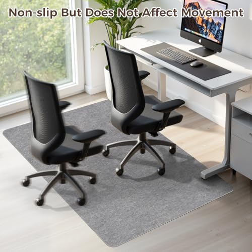Office Chair Mat,Hard Floor Chair Mat Suitable for Hardwood and Tile Floors,Large Non-Slip Floor Protection Mat,Does Not Pill,Grey(36"x55") - color: Grey, size: 36"x55"