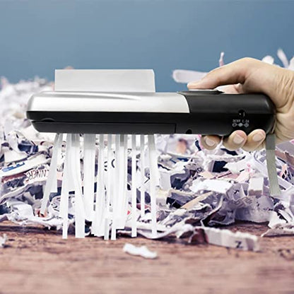 Handheld Paper Shredder Mini Portable USB Auto Paper Shredder Document Cutter Strip Cutting Machine Office Stationery