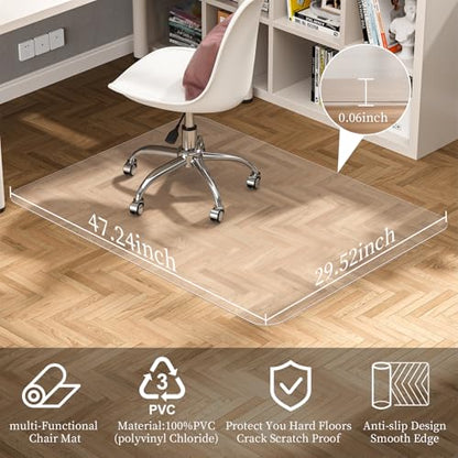 Tonaus Office Chair Mat for Hardwood Floor 30"×48" Small Office Chair Mat - size: 30" x 48" for Hard