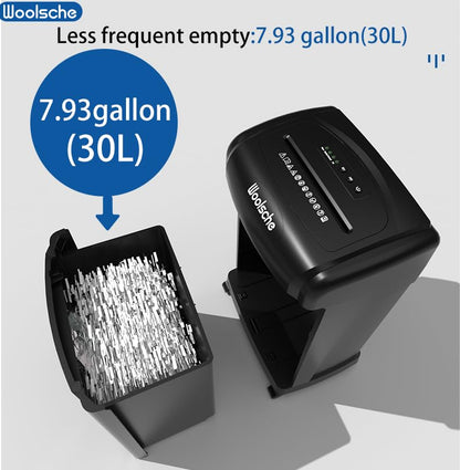 19-Sheet Heavy Duty Paper Shredder for Home Office P-4 Security Cross Cut Ultra Quiet 56 dB Operation 15 Min Continuous Run Auto Jam Reverse Large 7.93 Gallon Bin Shreds Paper Cardboard Credit Cards