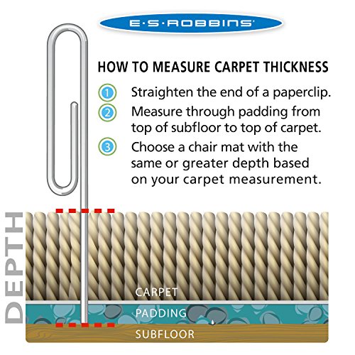 ES Robbins 120433 Carpet Chair Mat 60"x48" - size: 60"x48"