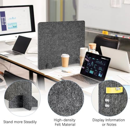 2 Pack Acoustic Desk Dividers, 24" x 20" (Dark Gray) - color: Dark Gray, size: 2 Pack