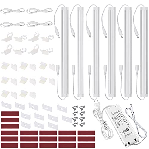 Under Cabinet LED Lights Kit Dimmable by AC in-wall Dimmer. 3000K | Plug/Direct Wire LED Driver. Super Bright Linkable Lighting Strip for Kitchen Cabinets Counter. 35W 2000 Lumen. Warm White. - color: Warm White 3000K