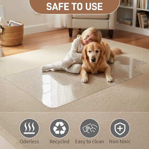 Winado Office Chair Mat, 36 x 48 in Non-Slip Carpet Floor Protector, 2 Pack - size: 36" x 48" for Carpet with Lip (2 Pack)