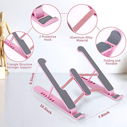 Portable Laptop Stand, Adjustable Laptop Holder Riser Computer Stand for Desk Notebook Stand Mount