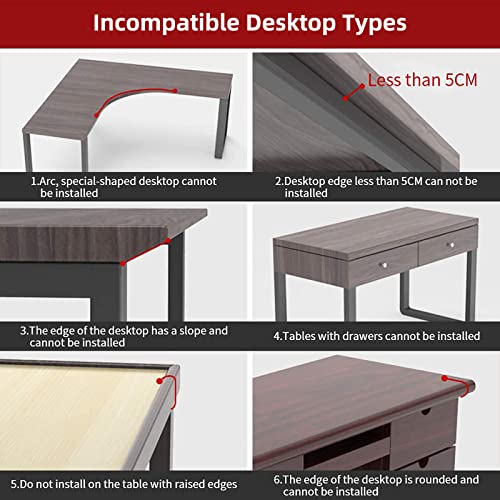 Sisyphy Ergonomics Desk Extender Tray, 9.5x9.1" Punch-Free Clamp on, Foldable Keyboard Drawer Tray, Table Mount Arm Wrist Rest Shelf, Computer Elbow Arm Support - color: White, size: 9.1*9.5"(23cm*24m)