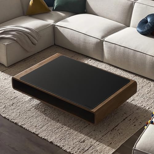 CENNBIE Leather Desk Mat - 31.4" x 19.6" Computer Desk Pad (Black) - color: Black, size: 19.6" x 31.4"