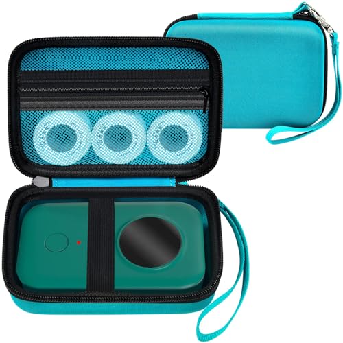 PAIYULE Hard EVA Case for Phomemo D30/D35 for Nelko P21 Label Maker - color: Deep Green