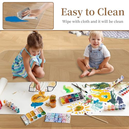 48" X 48" Office Chair Mat for Hardwood Floor, PVC Clear Desk Chair Mat for Hard Floors - Can't be Used on Carpet - size: 48" x 48"