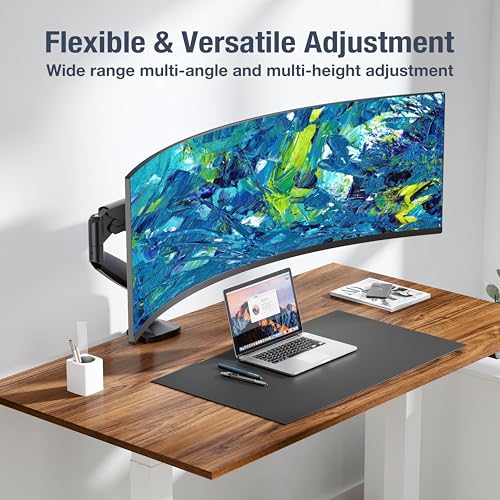 AVLT Single 17"-45" Monitor Arm Desk Mount Premium - Black - color: Black