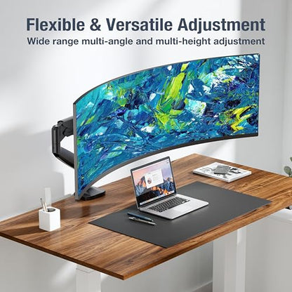 AVLT Single 17"-45" Monitor Arm Desk Mount Premium - Black - color: Black