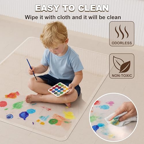 MESAILUP Beveled Edge Office Chair Mat for Carpet or Hardwood Floor-36”x48” - size: Beveled Edge-36"x48"